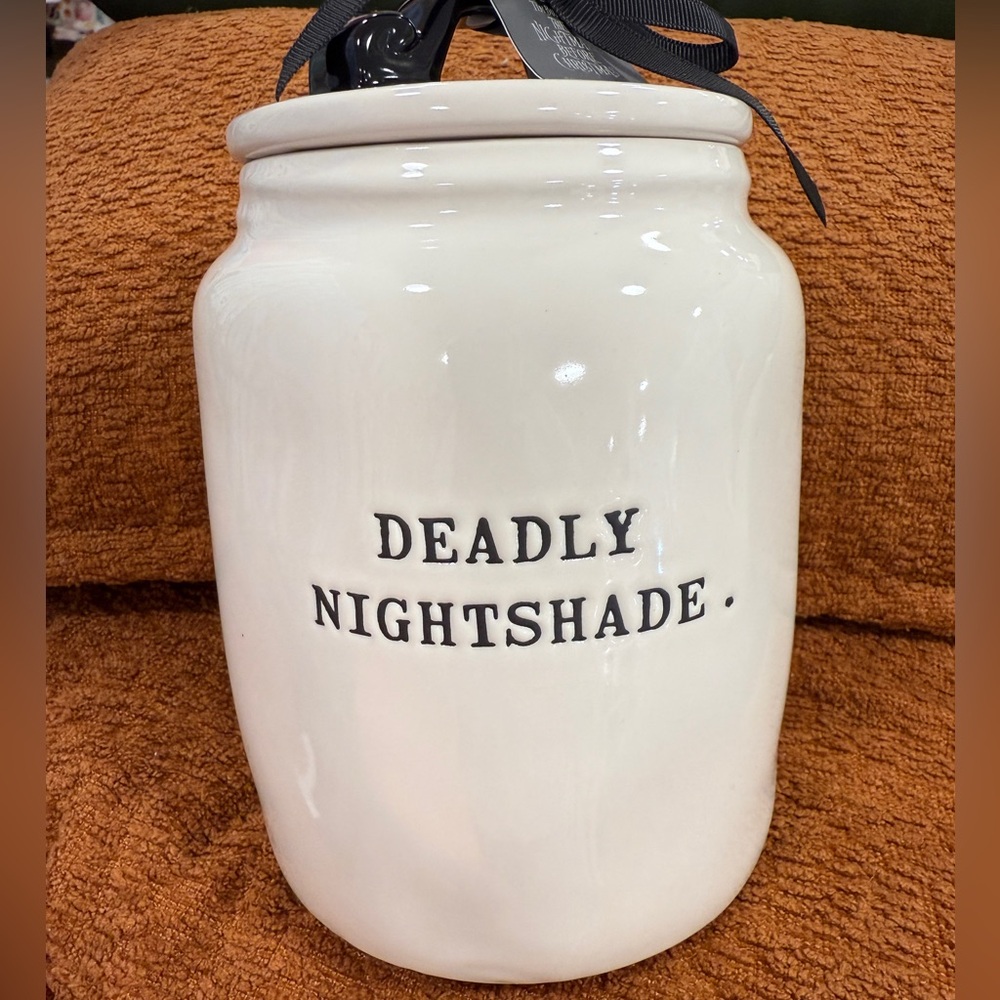 Rae Dunn deadly nightshade nightmare before Christmas canister